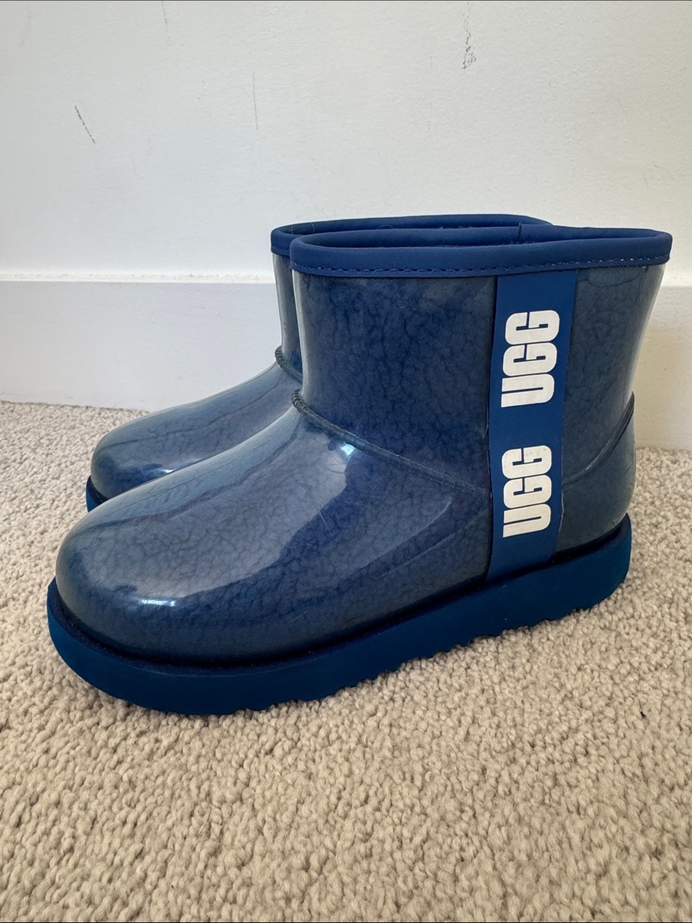 UGG Kids Navy Blue Waterproof Short Boots - Size 2